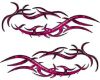 
	Split Tribal Style Flame Graphics in Pink Inferno
