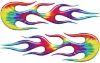 
	Street Rod Classic Car Style Flame Graphics in Tie Dye Colors
