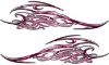 
	Tribal Scroll Style Flame Graphics with Silver Outline in Pink Inferno
