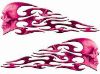 
	Tribal Style Evil Skull Flame Graphics in Pink Camo

