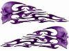 
	Tribal Style Evil Skull Flame Graphics in Purple Camo
