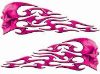 
	Tribal Style Evil Skull Flame Graphics in Pink Diamond Plate
