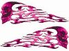 
	Tribal Style Evil Skull Flame Graphics with Pink Inferno Flames
