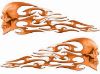 
	Tribal Style Evil Skull Flame Graphics in Orange
