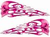 
	Tribal Style Evil Skull Flame Graphics in Pink
