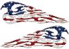 
	Tribal Style Flame Graphics with American Flag

