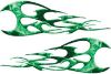 
	Twisted Tribal Flames Motorcycle Tank Decal Kit in Green Inferno
