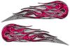 
	Twin Flame Motorcycle Tank Decal in Pink Inferno Flames
