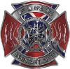 
	Fire Assistant Chief Maltese Cross with Flames Fire Fighter Decal with Confederate Rebel Flag
