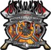 
	Fire Fighter Assistant Chief Maltese Cross Flaming Axe Decal Reflective in Inferno Flames

