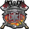 
	Fire Fighter Paramedic Maltese Cross Flaming Axe Decal Reflective in Real Fire
