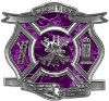 
	The Desire To Serve Firefighter Maltese Cross Reflective Decal in Purple Camouflage
