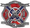 
	The Desire To Serve Firefighter Maltese Cross Reflective Decal with Confederate Rebel Flag
