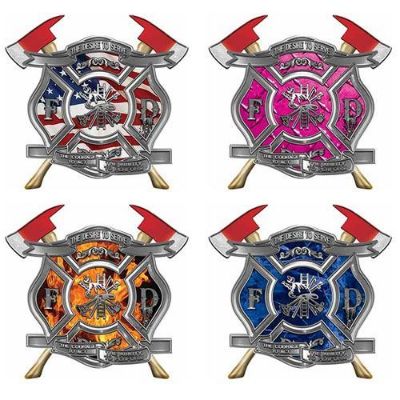 Desire to Serve Twin Axe Firefighter Decals