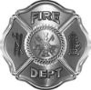 
	Traditional Fire Department Fire Fighter Maltese Cross Sticker / Decal in Silver
