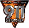 
	911 Emergency Dispatcher Police Fire EMS Decal in Inferno