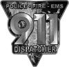 
	911 Emergency Dispatcher Police Fire EMS Decal in Gray Inferno