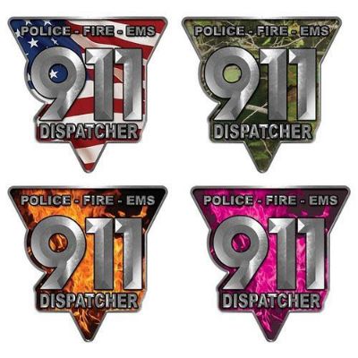 Call 911 Emergency Dispatcher Decals - Police, Fire and EMS 
