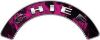 
	Chief Fire Fighter, EMS, Rescue Helmet Arc / Rockers Decal Reflective In Inferno Pink Real Flames
