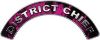 
	District Chief Fire Fighter, EMS, Rescue Helmet Arc / Rockers Decal Reflective In Inferno Pink Real Flames
