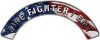 EMT Fire Fighter, EMS, Rescue Helmet Arc / Rockers Decal Reflective With American Flag