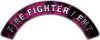 EMT Fire Fighter, EMS, Rescue Helmet Arc / Rockers Decal Reflective In Inferno Pink Real Flames