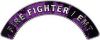 EMT Fire Fighter, EMS, Rescue Helmet Arc / Rockers Decal Reflective In Inferno Purple Real Flames