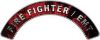 EMT Fire Fighter, EMS, Rescue Helmet Arc / Rockers Decal Reflective In Inferno Red Real Flames
