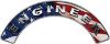 
	Engineer Fire Fighter, EMS, Rescue Helmet Arc / Rockers Decal Reflective With American Flag
