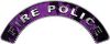 
	Fire Police Fire Fighter, EMS, Rescue Helmet Arc / Rockers Decal Reflective In Inferno Purple Real Flames
