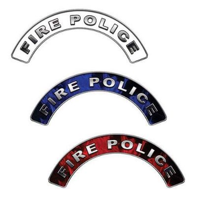 Reflective Firefighter Fire Police Crescent Fire Helmet Decals