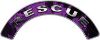 
	RESCUE Fire Fighter, EMS, Rescue Helmet Arc / Rockers Decal Reflective In Inferno Purple Real Flames
