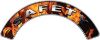 
	Safety Fire Fighter, EMS, Rescue Helmet Arc / Rockers Decal Reflective In Inferno Real Flames

