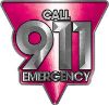 
	Call 911 Emergency Police EMS Fire Decal in Pink