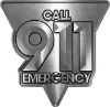 
	Call 911 Emergency Police EMS Fire Decal in Silver