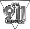 
	Call 911 Emergency Police EMS Fire Decal in White