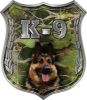 
	German Shepherd K-9 Police Dog Decal in Camouflage