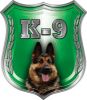 
	German Shepherd K-9 Police Dog Decal in Green