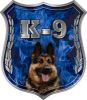 
	German Shepherd K-9 Police Dog Decal in Blue Inferno