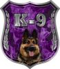 
	German Shepherd K-9 Police Dog Decal in Purple Inferno