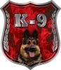 
	German Shepherd K-9 Police Dog Decal in Red Inferno