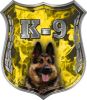 
	German Shepherd K-9 Police Dog Decal in Yellow Inferno