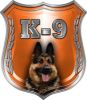 
	German Shepherd K-9 Police Dog Decal in Orange Inferno