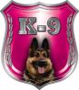 
	German Shepherd K-9 Police Dog Decal in Pink