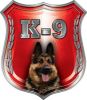 
	German Shepherd K-9 Police Dog Decal in Red