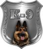 
	German Shepherd K-9 Police Dog Decal in Silver