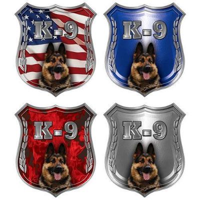 German Shepherd K-9 Police Dog Decals