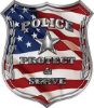 
	Protect and Serve Police Law Enforcement Decal with American Flag
