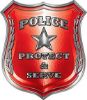 
	Protect and Serve Police Law Enforcement Decal in Red
