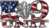 
	K-9 Unit Law Enforcement Police Dog Paw Decal with American Flag
